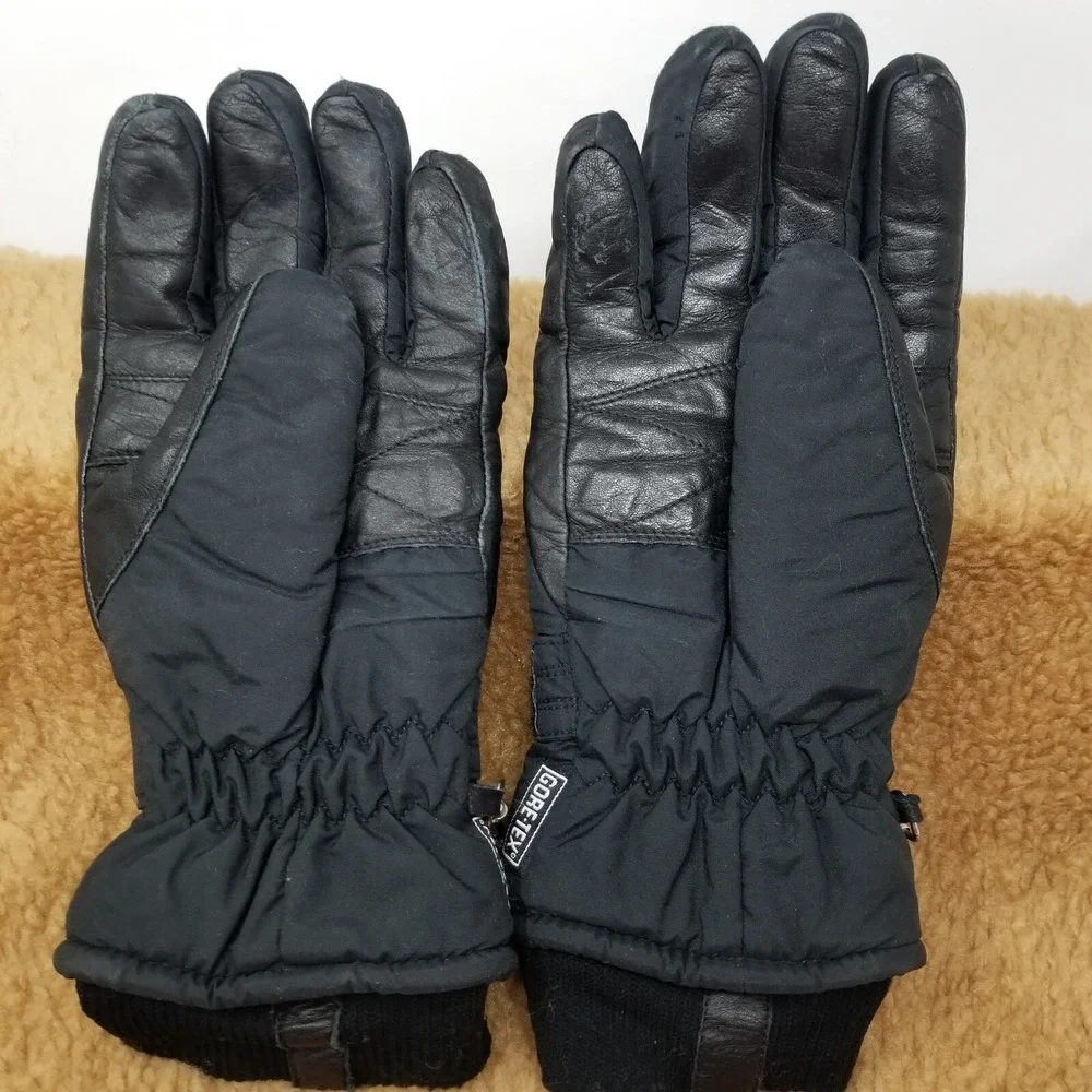 Reusch Ski Gloves Style No 6998 Dura-Tex Gore Tex Black Men's Size 7.5